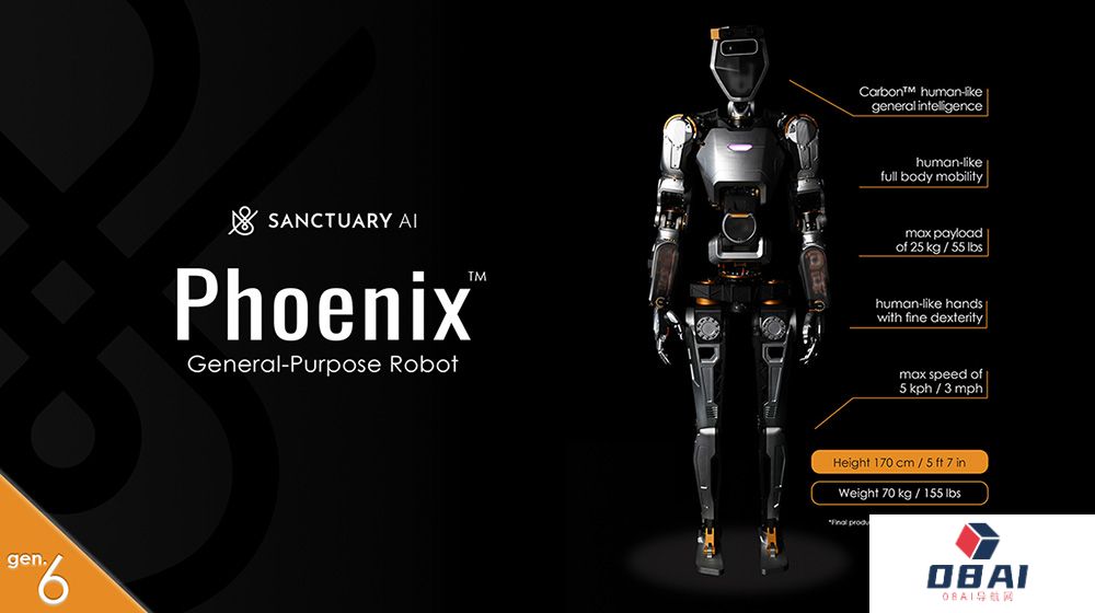 Sanctuary AI：Phoenix全新第6代人形通用机器人来了