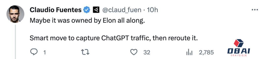 ai.com域名易主马斯克?奥特曼刚砸千万美元,4个月转手 ai.com域名易主马斯克?奥特曼刚砸千万美元,4个月转手