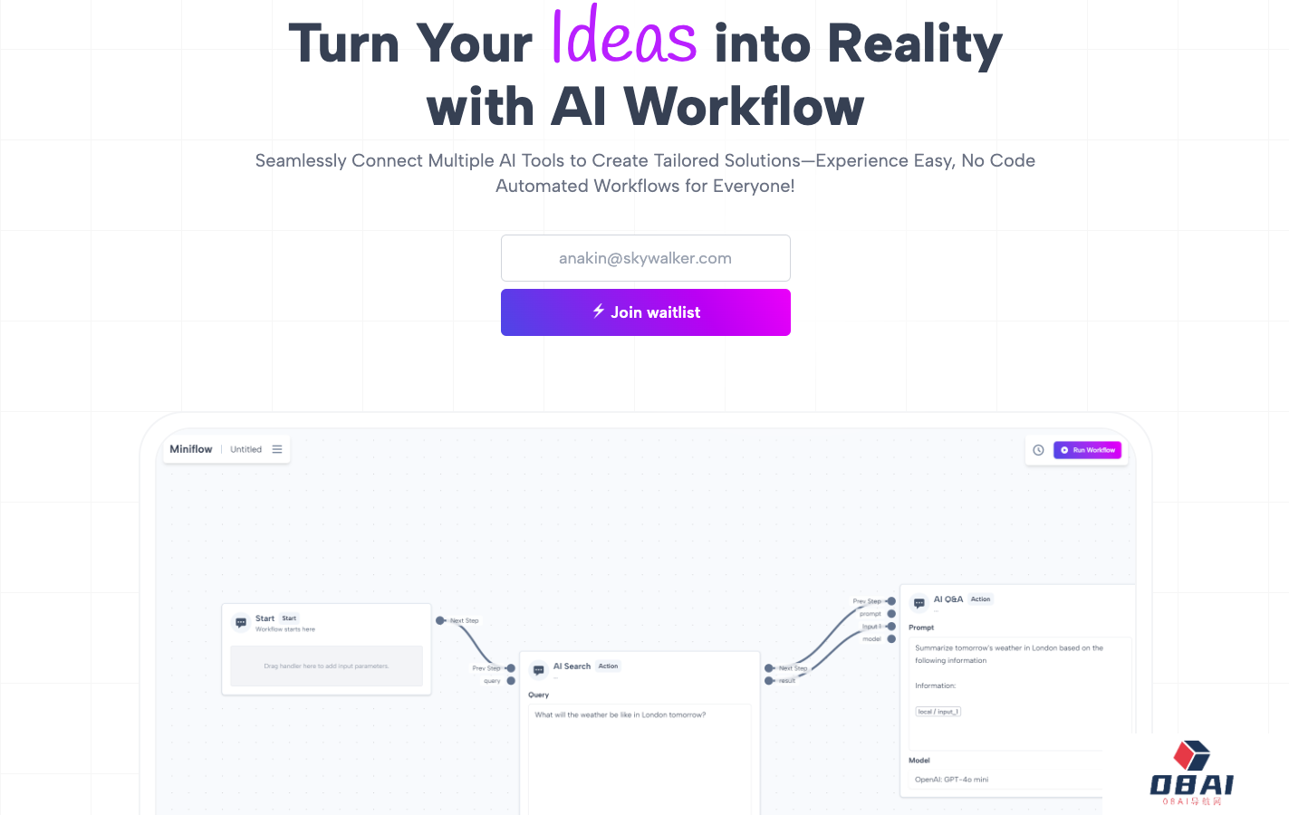Miniflow AI工作流自动化