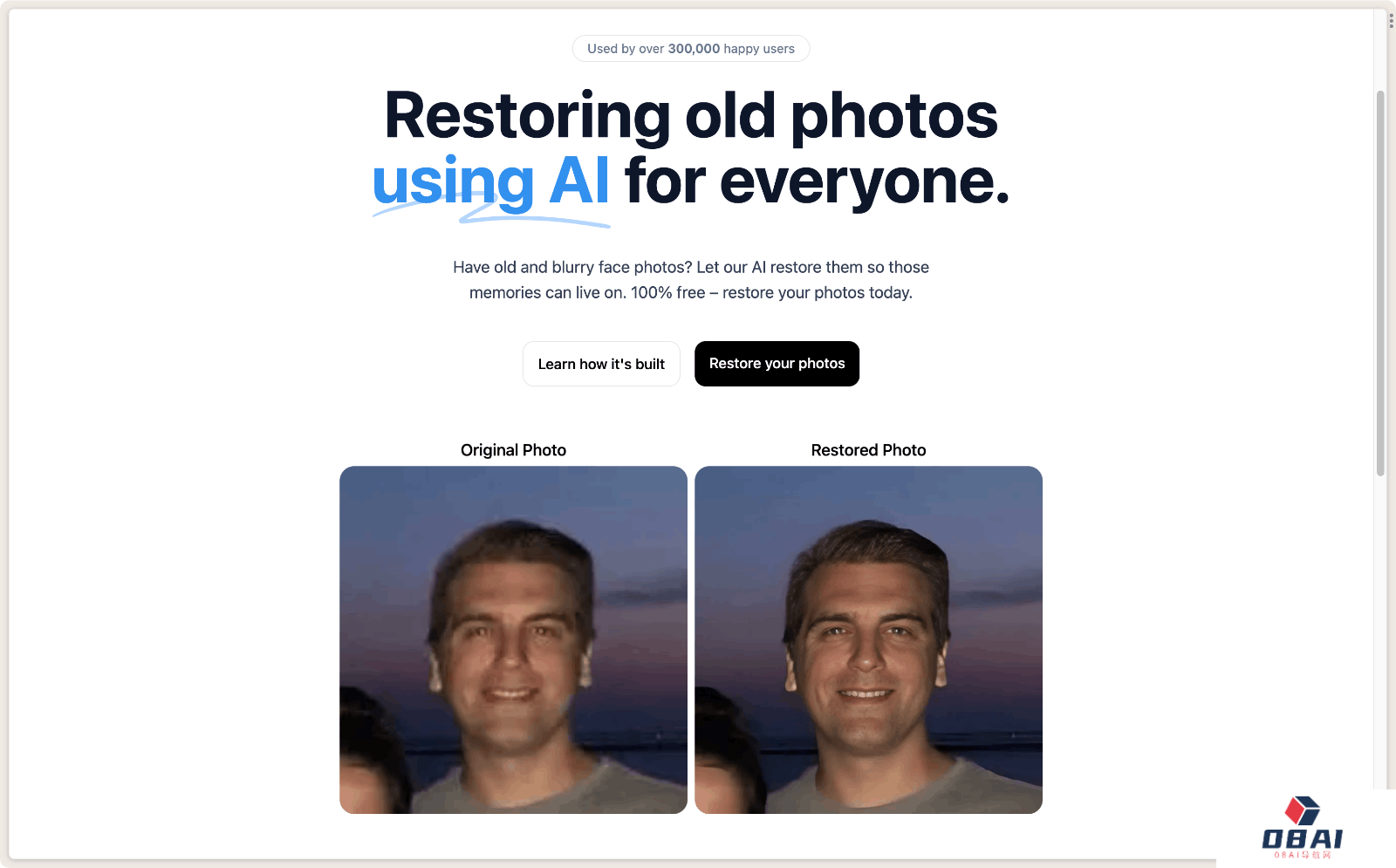 RestorePhotos AI修复老旧照片