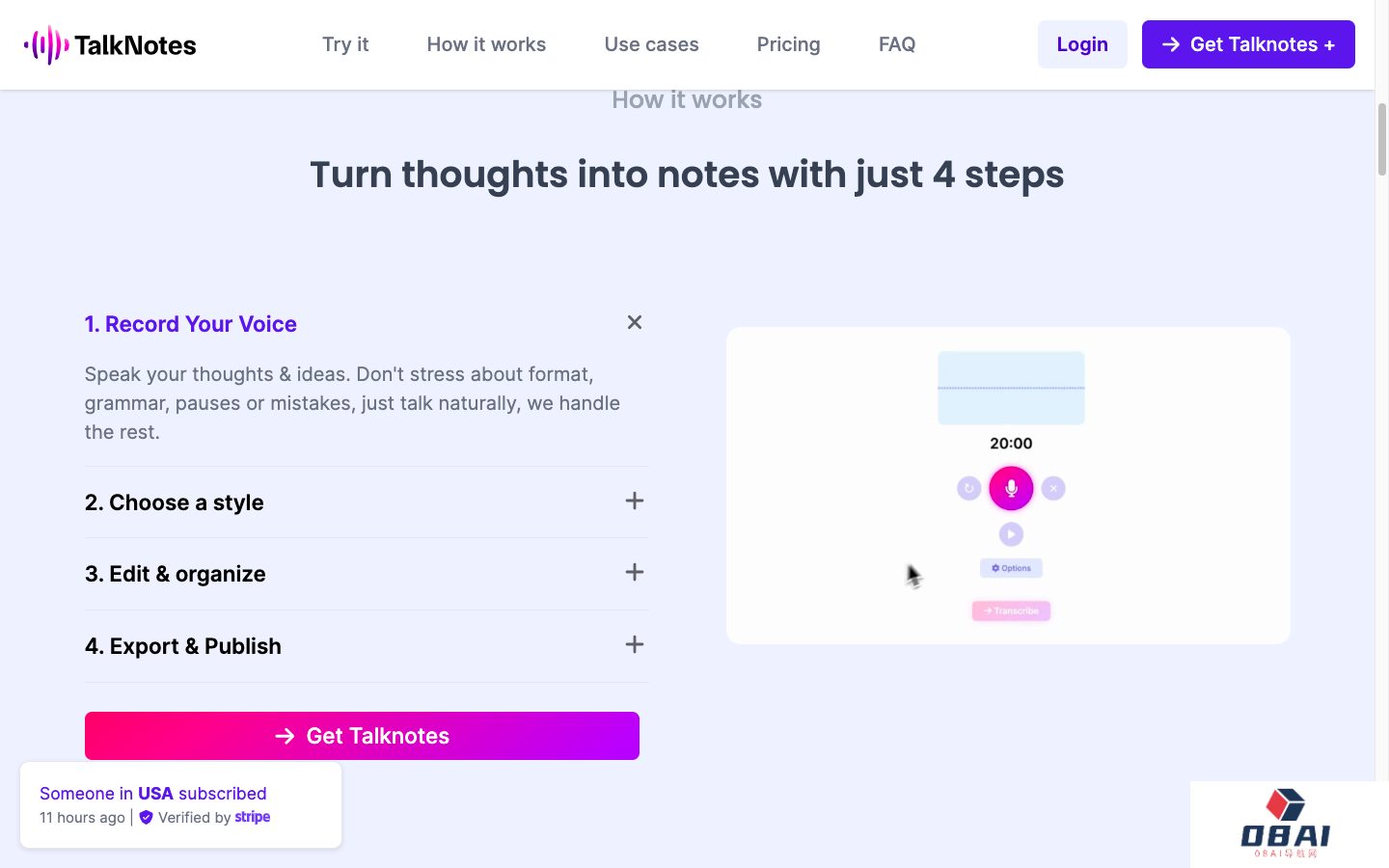 TalkNotes AI语音笔记