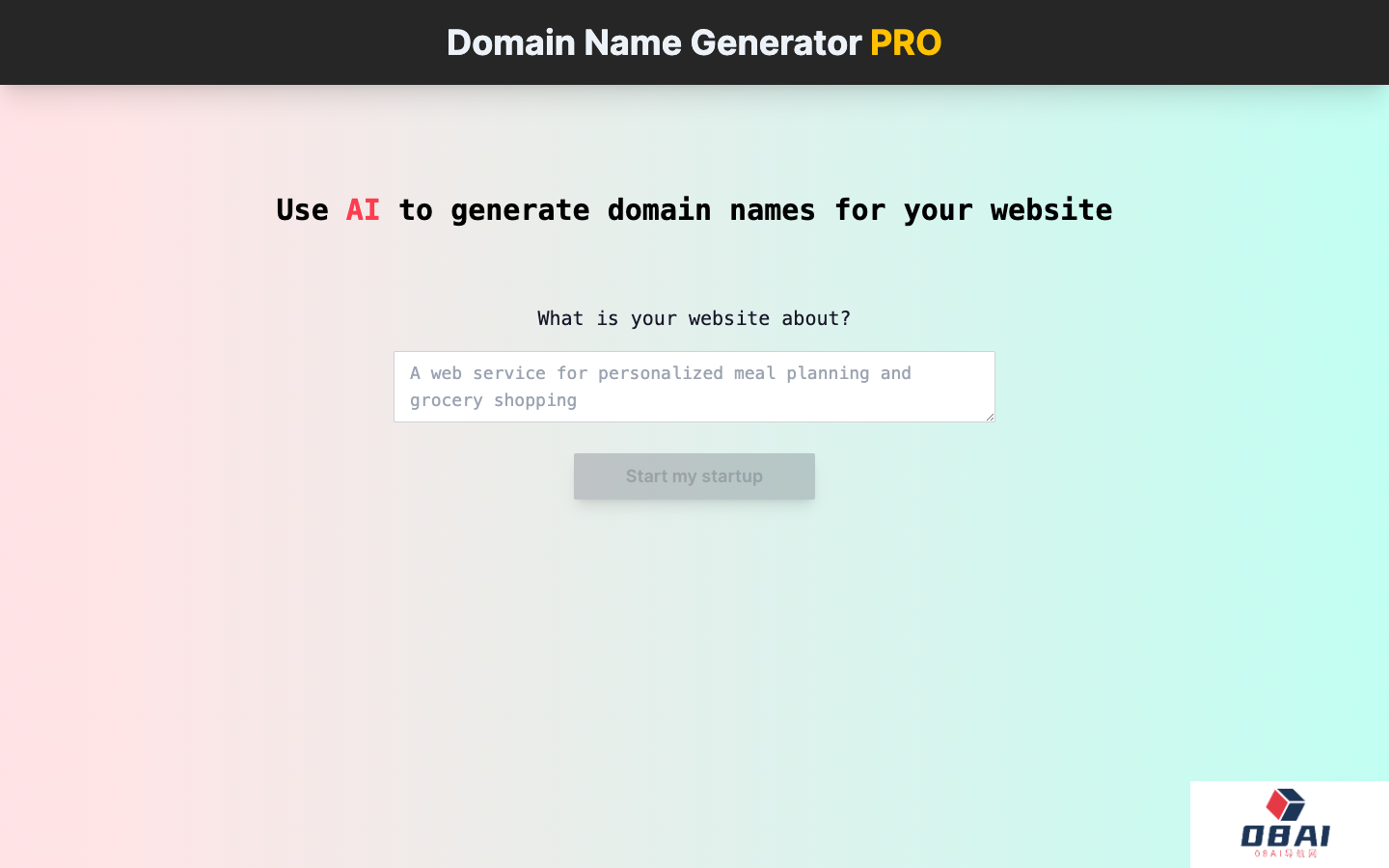 Domain Name Generator-AI域名生成器
