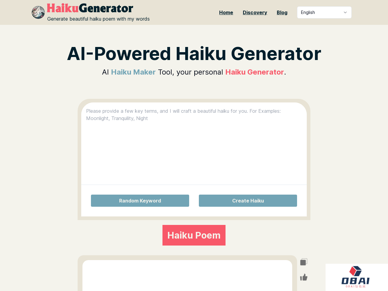 Haiku Generator AI俳句生成器
