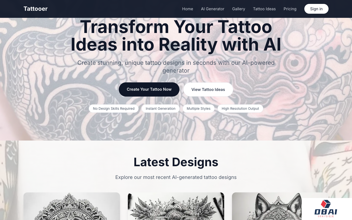 Tattooer  AI纹身设计