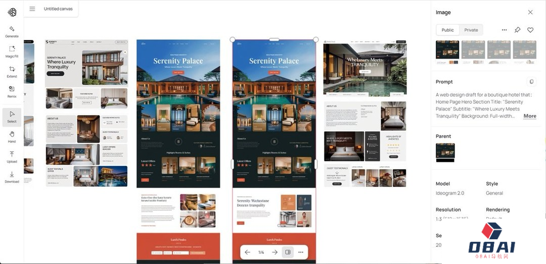 ideogram canvas AI 无限画布