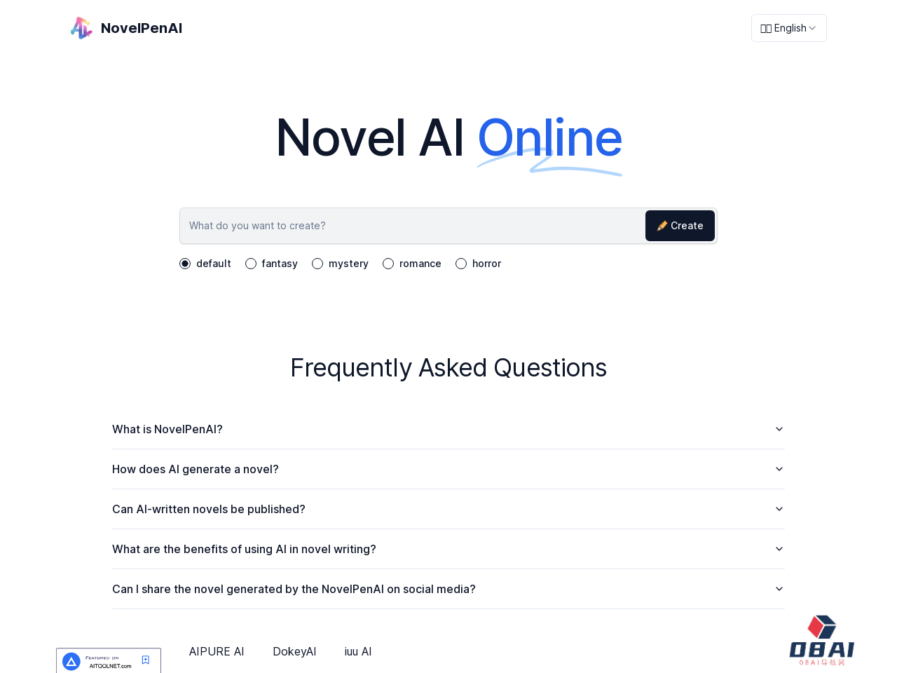NovelPenAI - AI小说生成器