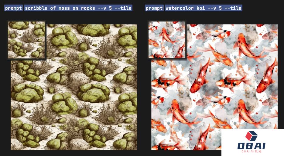 怎么使用MJ做平面贴图_MJ平铺图片怎么做