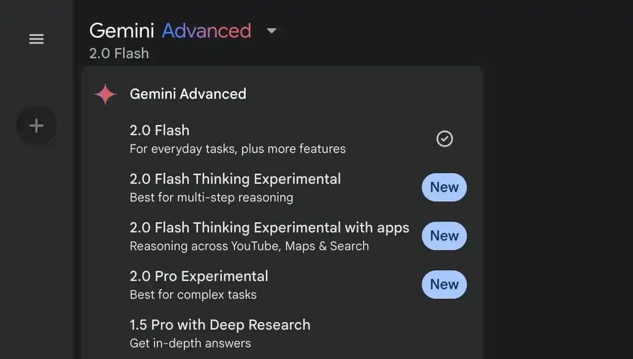 Gemini推出Gemini 2.0 Pro 和 Gemini 2.0 Flash Thinking Experimental
