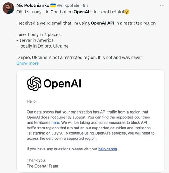 openAI不支持国家API_openAI最新消息