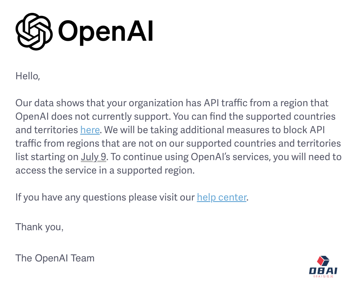 OpenAI对中国地区停止一切服务，国产大模型纷纷推出「搬家计划」