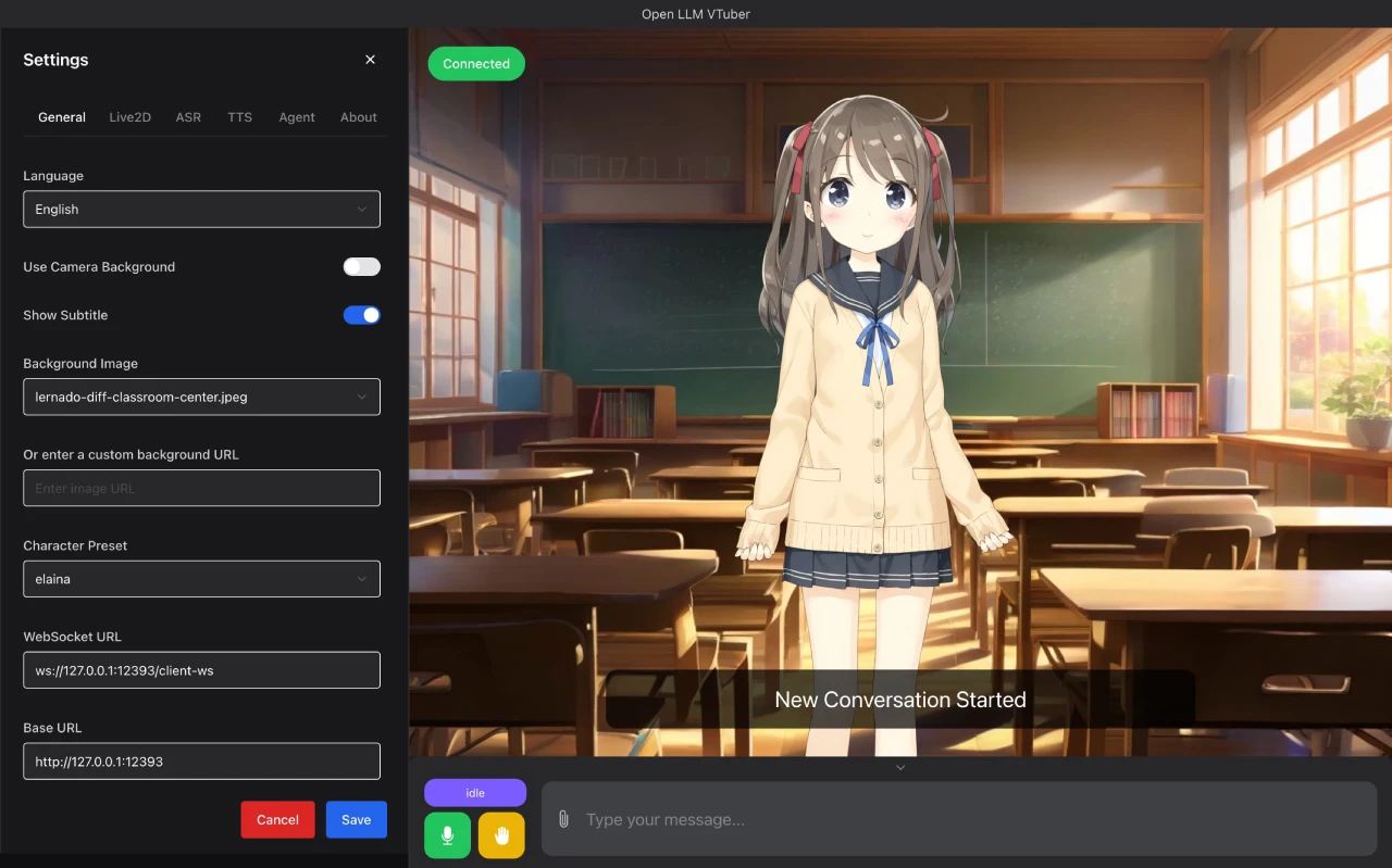 Open-LLM-VTuber：一个开源的具有手势和语音交互功能的AI虚拟形象