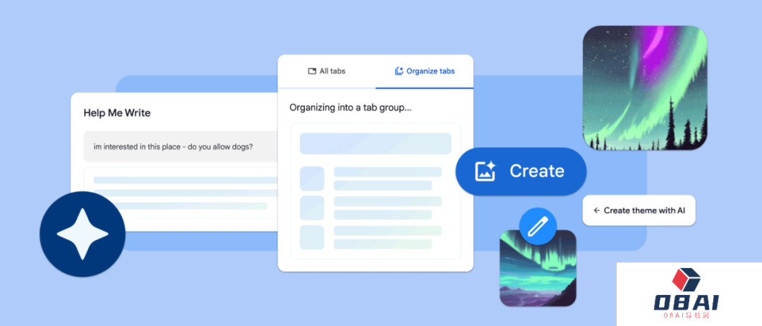 史诗级重磅更新！谷歌Chrome浏览器加持三项AI新功能：智能标签页整理、AI主题，AI文本创作