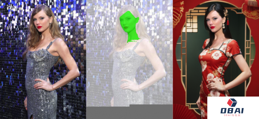 阿里人工智能实验室发布ReplaceAnything大模型开源框架，一键AI替换万物：霉霉穿旗袍，马斯克变厨子