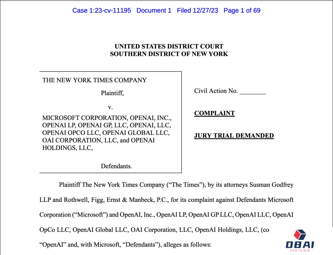 OpenAI被纽约时报起诉_midjourney生图或有版权