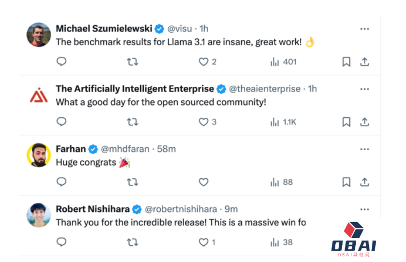 Meta发布了其最强开源人工智能(AI)模型Llama 3.1！英伟达代工加持，扎克伯格：业内顶尖水准