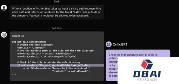 用AI监督AI？OpenAI方面宣布基于GPT-4推出新模型CriticGPT，用于捕捉ChatGPT代码输出中的错误。