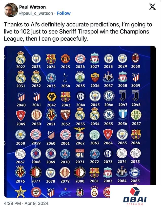 皇马夺冠，AI猜对一半