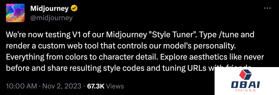 AIGC快讯：Midjourney全新功能Style Tuner（风格调节器）