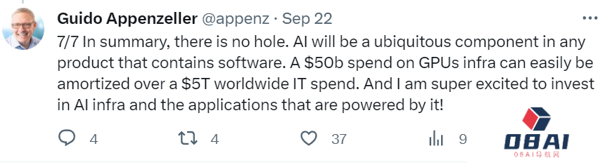 GPU过剩了吗？红杉：AI赚不到2000亿，A16Z“逐字反驳”：AIGC是要颠覆一切的