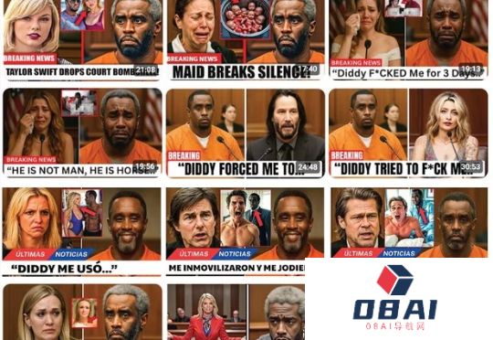 假视频泛滥，Diddy审判背后的AI生成内容赚取百万点击量