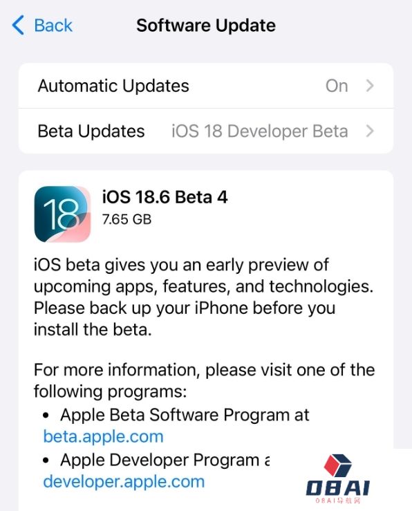 苹果发布iOS18.6RC：国行AI依然没戏