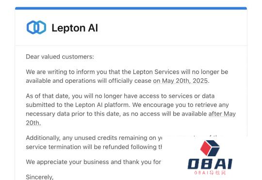 英伟达终止LeptonAI运营，禁新用户注册、注销官推，贾扬清创业生意被收购，两年后再回大厂